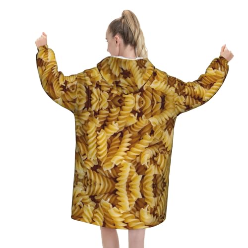 Couverture à capuche style Pasta le cadeau cocooning parfait pour femme