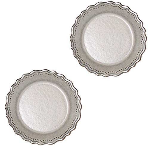 みのる陶器 美濃焼 omnis(オムニス) 110ラウンドプレート SUMI 2枚セット