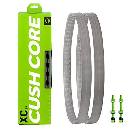 CushCore XC Set - Includes (2) Tire Inserts, (2) Presta Valves & Rim Stickers, Easy At-Home Installation, Bicycle Tire Inserts, Helps Improve Ride Quality, Fits a 1.8
