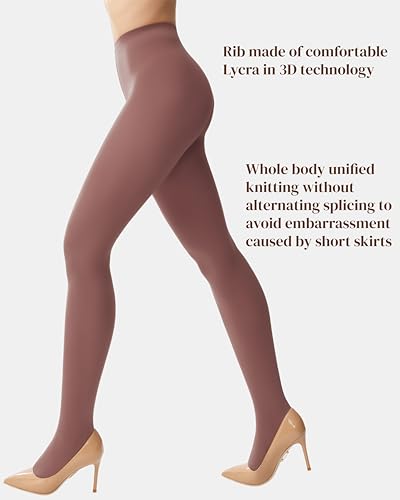 Image of leg elegant Women's 80 Den Microfiber Soft Opaque Tights Pantyhose
