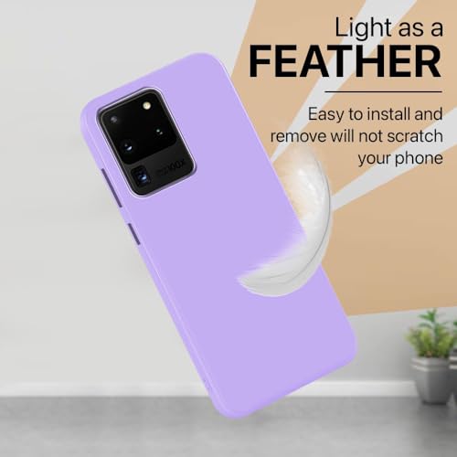 Image of Casotec Back Cover for Samsung Galaxy S20 Ultra 4G / S20 Ultra 5G | Full Camera Protection | Premium Liquid Silicon Case | Flexible Bumper Case for Samsung Galaxy S20 Ultra 4G / S20 Ultra 5G (Purple)