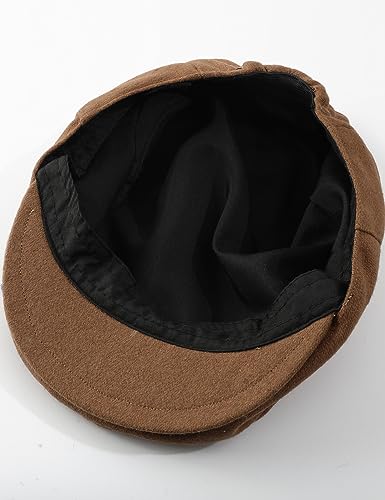 Image of A&J DESIGN Baby Boys Newsboy Cap Toddler Kids Tweed Vintage Flat Hat