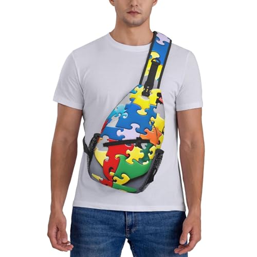 Mochila Cruzada con Diseño Puzzle para Conciencia de Autismo miniatura 7