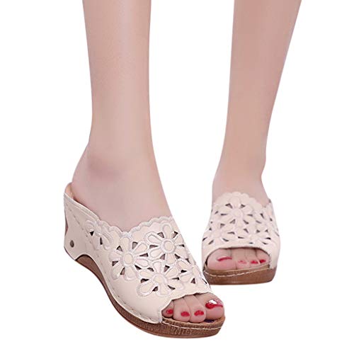 MJGkhiy Sandali estivi da donna, leggeri, piatti