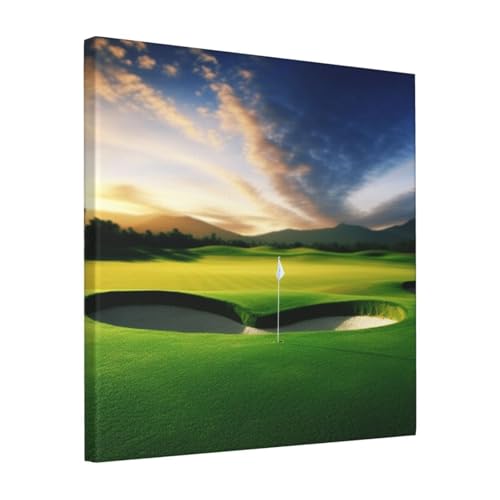 Toile terrain de golf QMNKLET pour sublimer le mur de votre salon