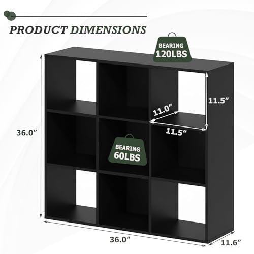 9-Cube-Storage-Organizer-Reversible-Bookcase-Shelf-Open-Cube-Bookshelf-Large-Modern-Storage-for-Living-Room-Bedroom-Office-Black