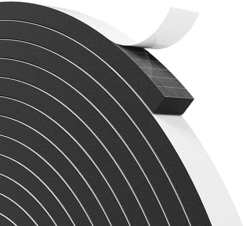 Best EVA Weather Stripping Foam Tape Strip with Adhesive Foam Weather Stripping Door Seal Strip for Door Frame/Window/Gaps (1/2