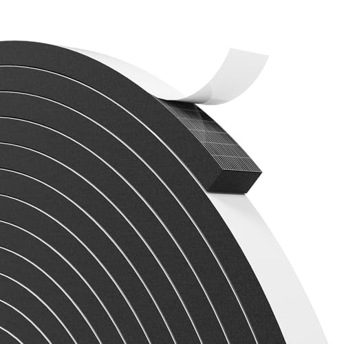 Bantie 33FT EVA Weather Stripping Door Seal Foam Tape with Adhesive Foam Sealing Strip Window...