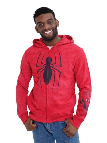 Image of Marvel Spider-Man Matching Family Cosplay Fleece Zip-Up Hoodie