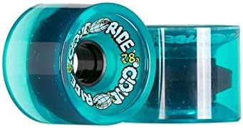 Cloud Ride! Wheels Cruiser 69mm 78A Longboard Wheels, Clear Turquoise