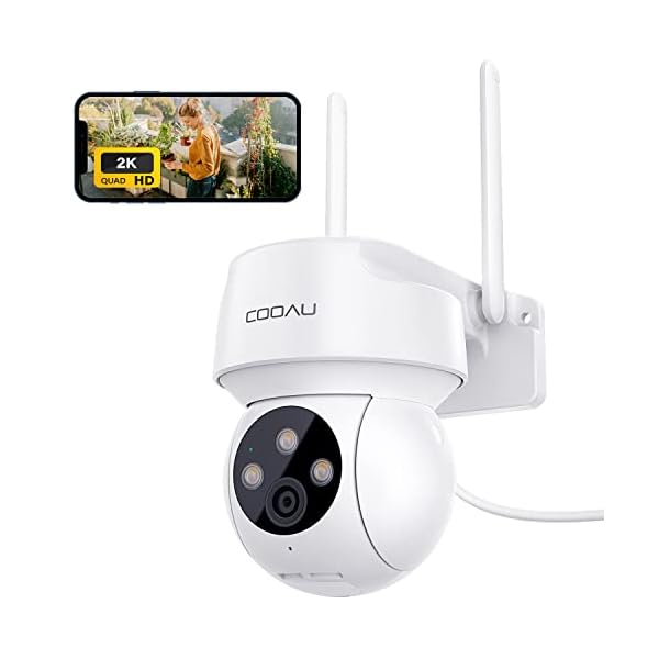 COOAU (Upgraded) 2K Überwachungskamera Aussen,PTZ WLAN Kamera Outdoor IP WiFi Kamera Überwachung Außen mit Menschliche…
