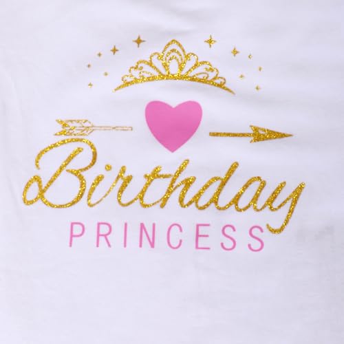 Image of LYSMuch Toddler Girls Long-Sleeve Birthday Outfits Shirt