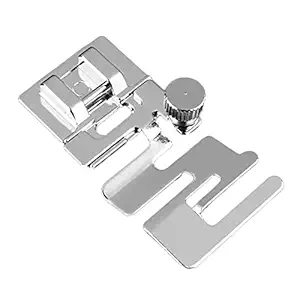TISEKER Domestic Sewing Machine Elastic Cord Band Fabric Stretch Presser Foot for Low Shank Snap-On Domestic Brother, Singer, Janome, Babylock, Euro-Pro, Kenmore, White, Juki, Simplicity, Elna