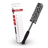 FABURG® Felgenbürste - Mikrofaser Autofelgenbürste mit ergonomischem Griff - Sanfte & schonende Felgen Bürste - Flexible Felgenreinigungsbürste inkl. Gummihandschuh