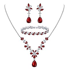 05-Ruby Color-Necklace+Earrings+Bracelet