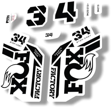 Fork Replacement Decal Sticker Compatibale for Fox 34 2021 Step Cast Series Black (Matte) image 3