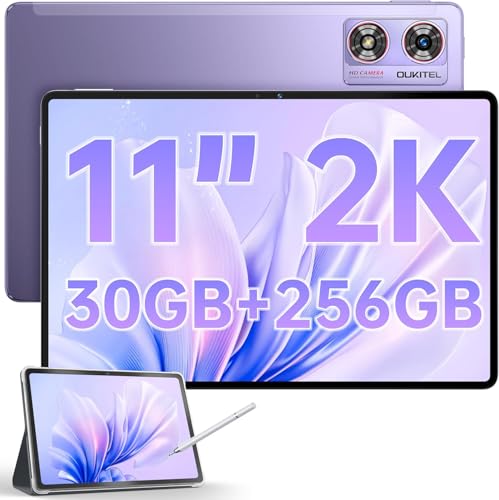 OUKITEL OT8 Tablet Android 13, 30GB RAM, 256GB ROM, Violeta