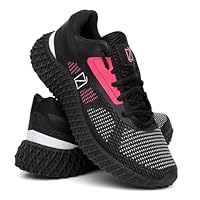 Tênis Feminino Lorenzzo Lopez | Leve e Confortável | Para Corrida, Caminhada e Academia | Nylon Respirável | Solado Antiderrapante (Preto, BR, Adulto, Numérico, 38)