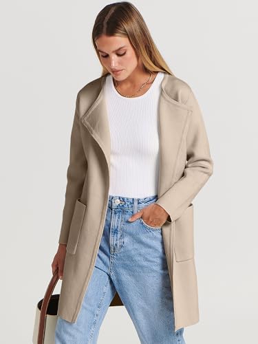 Image of ANRABESS Womens Cardigan Sweater Open Front Knit Long Coatigan Dressy Casual Jacket Coat 2026 Fall Outfits Classy Clothes