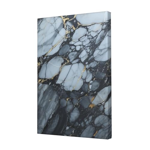 Toile marbrée texturée noire HD LPSRTWE 30x45 cm pour déco murale