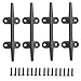 Thorn Boat Black Cleat Dock Marine 316 Stainless Steel Open Base Cleats W/Fasteners (6 Inch 4pcs)