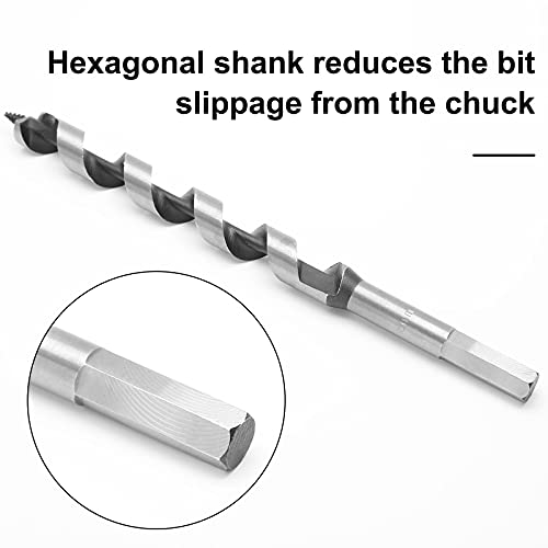 Ldexin 5/8 Inch Diameter Wood Auger Drill Bit, 9 Inch (230Mm) Length Ship Auger Bit Wood Hole Cutter For Hardwood, Softwood - 2 Pack #TOP2