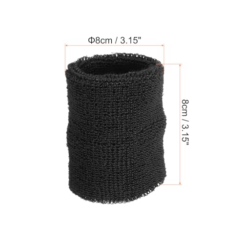Muñequeras deportivas de algodón negro absorbente PATIKIL para ejercicio y correr 48u 2
