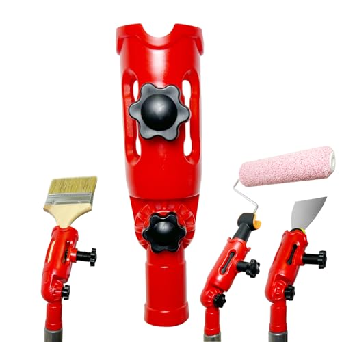 Multi-Angle Paint Brush Extender for High Ceiling,Extension Pole Attachment Holder for Paint Brush,Roller, Scraper, Secure Handle Grip,Great for Walls, Corners, Edges,Corner Painting Tool