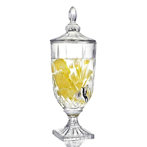 Miniatura 7 de Dispensador De Bebidas De Vidrio De 0.8 Galones Para Fiestas, Dispensador De Bebidas Heladas De 3 Litros Con Espiga, Servidor De Bebidas De Boda Para Bar De Fiesta