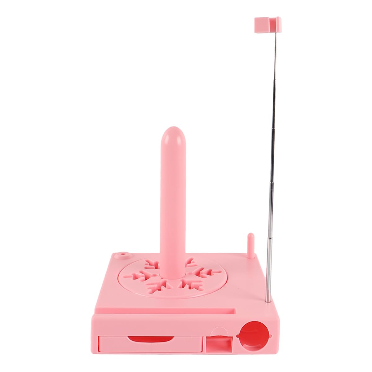 Riven Contenitore multifunzione per bobine di filato, contenitore per uncinetti, forbici, supporto per uncinetto rimovibile, organizer per lavori di bricolage, ideale come regalo (rosa)