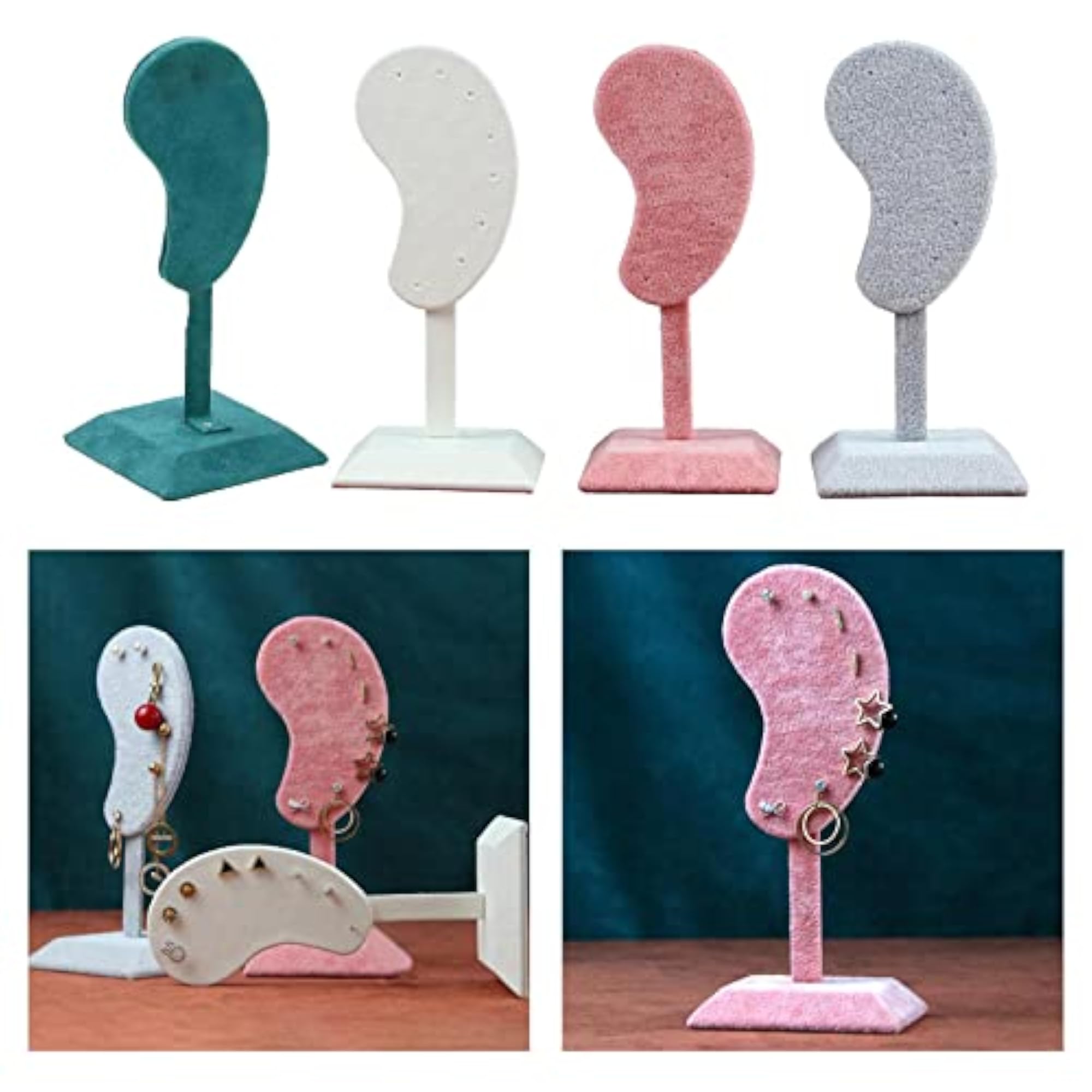 Earring Display Stand Multi-purpose Organizer Holder Beige