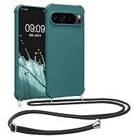 Funda Magnética Translúcida Para Google Pixel 9 5G Con Correa Colgante Ajustable | Compatible MagSafe, Antiarañazos Y Antigolpes (Negro)