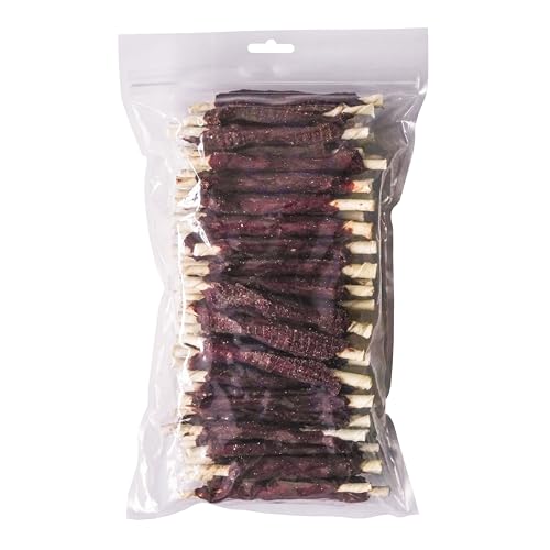 123... Hund dabei! - Pferdefleisch Kaurolle - Kaustange mit Pferd - Hundesnack - Kaustangen für Hunde - Kaurollen für Hunde - Pferdefleisch (900g, Kaustange mit Pferd)
