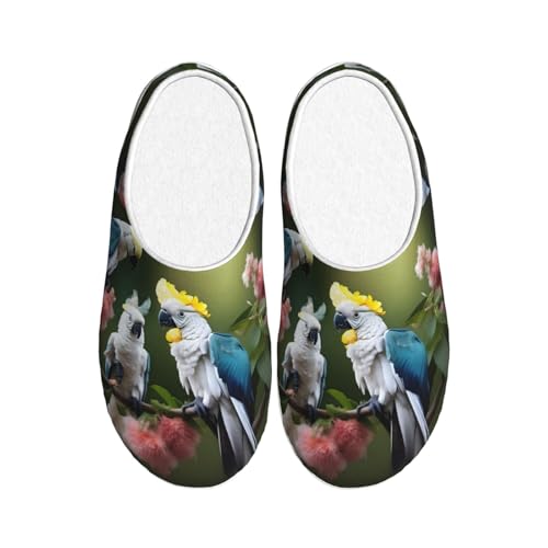 Chaussons d'hiver en peluche EdWal Noir 39 EU - Pantoufles de maison chaudes et antidérapantes