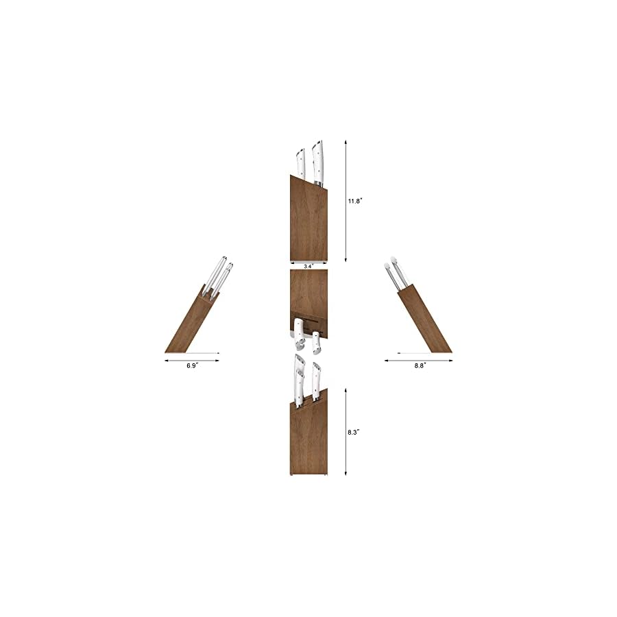 Cangshan HELENA Series German Steel Forged, HUA Knife Block Set (4-Piece, White)