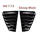 Heart Horse 2pcs for V-W Volk/swagen Golf7 MK7 7.5 GTI R 2013-2019 Accessories Sporty Car Auto Exterior Rear Side Window Louvers Air Vent Scoop Shades Cover Trim Blinds -Glossy Black