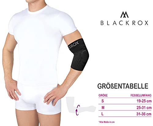 Ellenbogenbandage Lumiorox von Blackrox für Tennisarm bei Damen und Herren