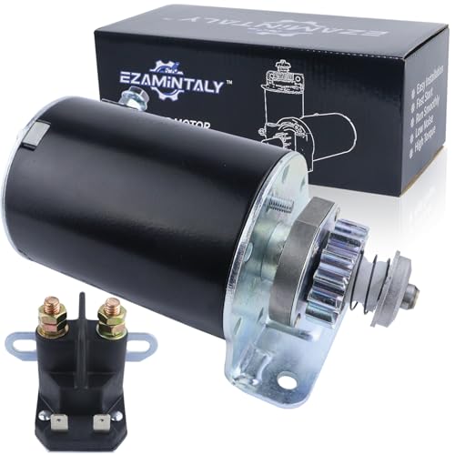 Ezamintaly Starter Motor 14 Teeth & Solenoid Relay for John Deere Tractor D100 D105 D110 D120 E100 E110 100 Series LG693551 SE501848 Mia13018