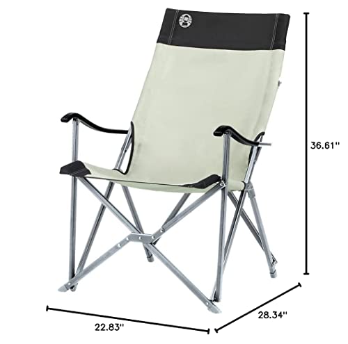 Coleman Sling Chair, Comfortable Outdoor Camping Chair, High And Inclined Back Rest, With Carry Bag For Easy Transport, Khaki #TOP1