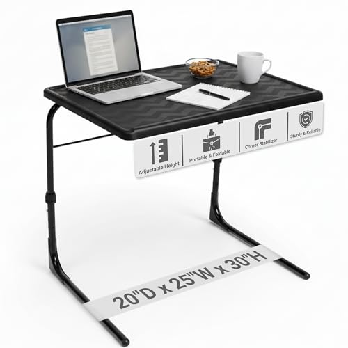 Table de lit pliante XL Table-Mate ergonomique noire pour manger devant la télé