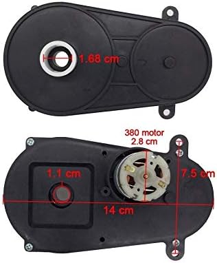 Steering Gearbox with Motor,RS380 12V Motor with Gear Box for Kids Powered Ride On Cars Steering Motor Engine Match Children's Ride on Electric Toys Replacement Parts