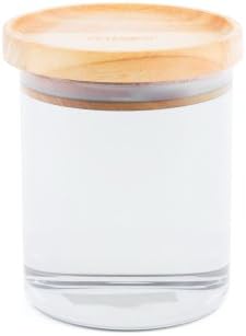 Peterson Housewares Glass Canister with Wood Lid, Medium, Clear