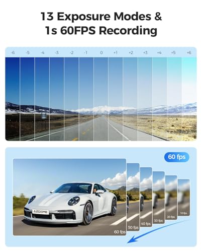 Image of AZDOME 4K UHD Dash Cam for Car Front and Rear| STARVIS Sensor| 2160P WiFi Dash Camera| GPS Logger & ADAS| 170 Wide Night Vision DashCam|2.4 inch Screen| G-Sensor|Emergency Recorder| Parking Mode| 256GB