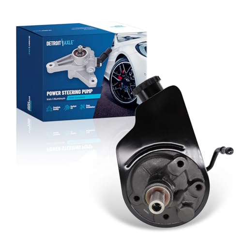 Image of Detroit Axle - Steering Pump for 1999-2013 Chevy Silverado 1500, Avalanche Suburban 1500 C2500 K2500 Cheyenne Power Steering Pump with Reservoir Replacement