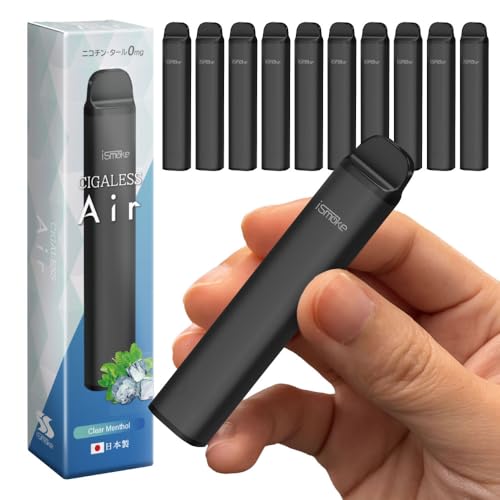 ismoke CIGALESS Air 0mg dq^oR ĝ 2500z\ VAPE e  jR` ^[ ACX[N VKX GAt[ o͒ (d 0mg, NA\[ 10{)