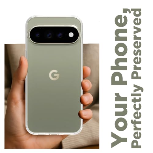 Image of RIGGEAR Shockproof Clear Hybrid Armor Back Cover Case Compatible with Google Pixel 11 Pro XL (Transparent PC and TPU Bumper)