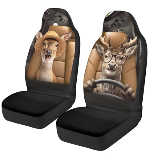 Housse de sièges auto durable cerf mignon pour voyager en famille en SUV