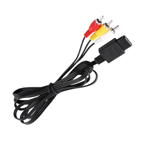 SHUAIGUO Wysokiej Jakości Kabel Kompozytowy A/V do Konsoli N64, Zapewnia Wyjście i Wideo, długość 1,8 M, Idealny do Konfiguracji Gier