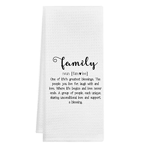 Farmhouse Family Definition Kitchen Towels Dishcloths,Family Love Decorative Dish Towels Hand Towels Tea Towels, For Mom,Gifts For Adults Women Teens,Best Housewarming Gifts #TOP25