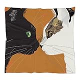 Photo Gallery tropicallife sciarpa quadrata da donna - bandana in poliestere setoso, 60 x 60 cm, sciarpa per capelli con stampa di cuori di gatto, faccia di gatto, 60*60cm Photo Gallery tropicallife sciarpa quadrata da donna - bandana in poliestere setoso, 60 x 60 cm, sciarpa per capelli con stampa di cuori di gatto, faccia di gatto, 60*60cm
